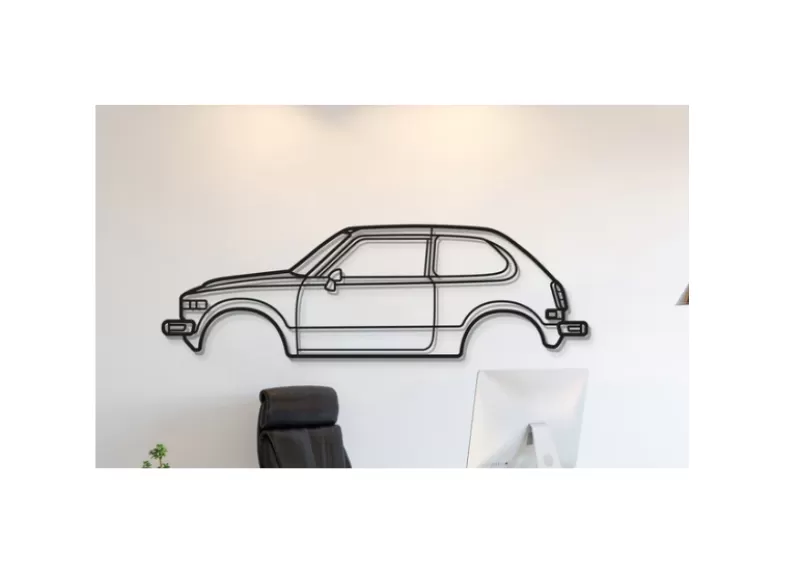 Honda - Civic RS 1974 Wall Art - Model preview 1