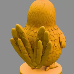 Cute Blue Bird with Heart STL – Adorable 3D Printable Ornament - Model thumbnail 6