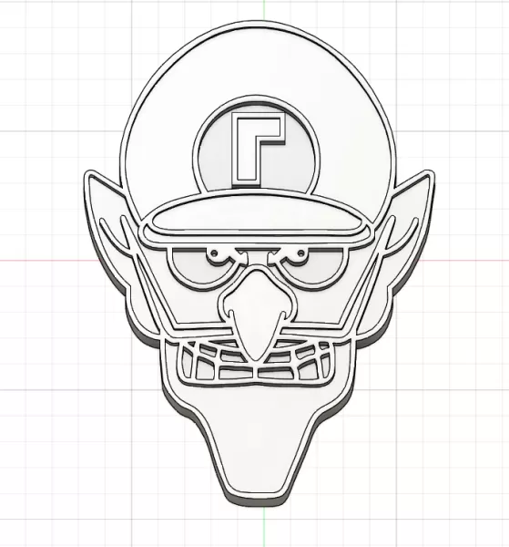 Tête de Waluigi - Mario - Model preview 1