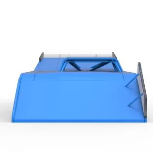 Shell of Vintage Dirt late model Race car Version 5 Scale 1:25 - Model thumbnail 5