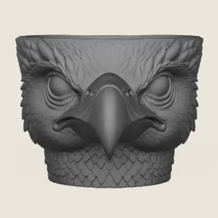 Eagle Head Planter - Model thumbnail 3