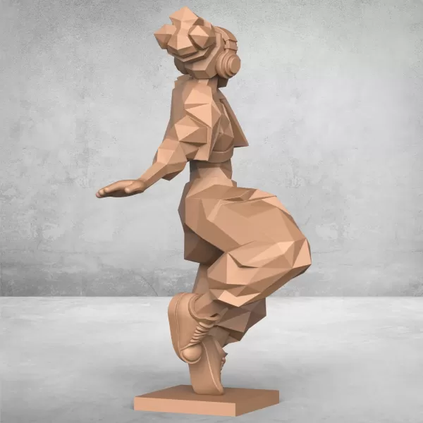 Dancing Girl Statue - Model preview 3