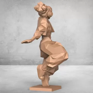 Dancing Girl Statue - Model thumbnail 3