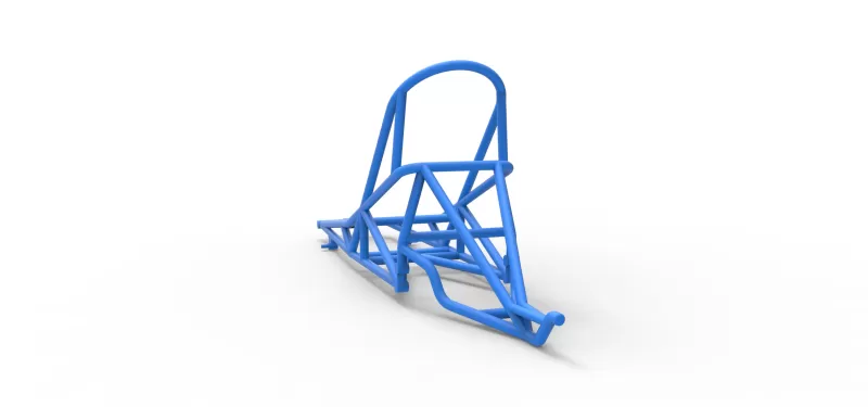 Frame of old school Front engine dragster Version 6 Scale 1:25 - Model preview 10