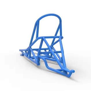Frame of old school Front engine dragster Version 6 Scale 1:25 - Model thumbnail 10