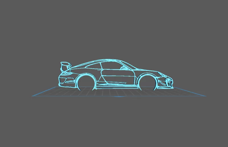 Porsche - 997 GT3 RS Wall Art - Model preview 2