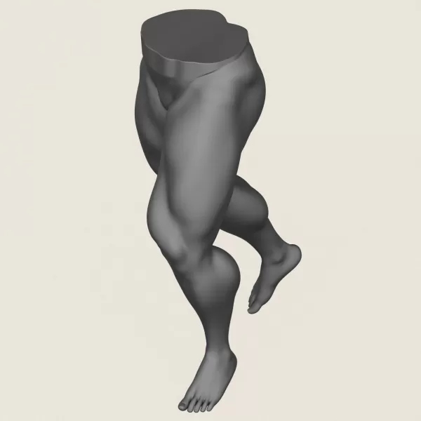 Muscular Man Leg Pose 02 - Model preview 4