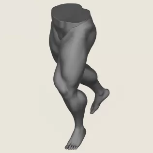 Muscular Man Leg Pose 02 - Model thumbnail 4