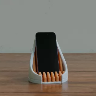 Cyberpunk Phone Stand – Futuristic 3D Printed Smartphone Dock & - Model thumbnail 2