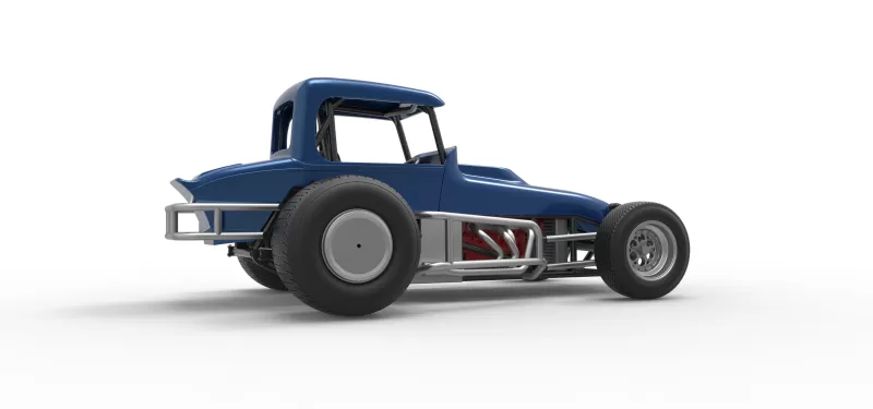 Vintage Sprint car Version 2 Scale 1:25 - Model preview 21