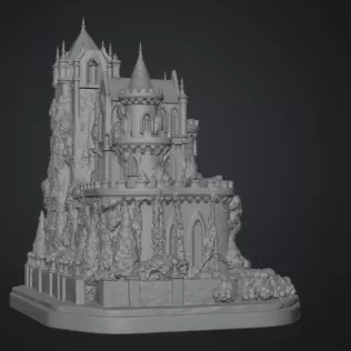 Bougainvillea Castle STL File for 3D Print - Model thumbnail 20