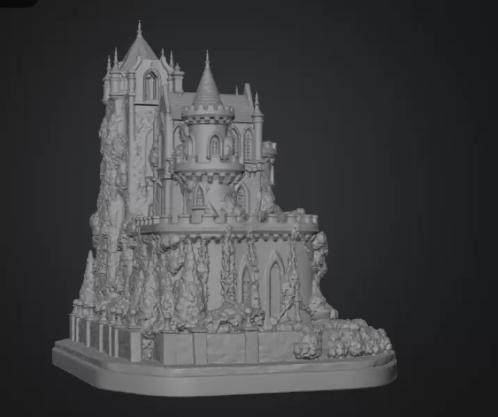 Bougainvillea Castle STL File for 3D Print - Model preview 20