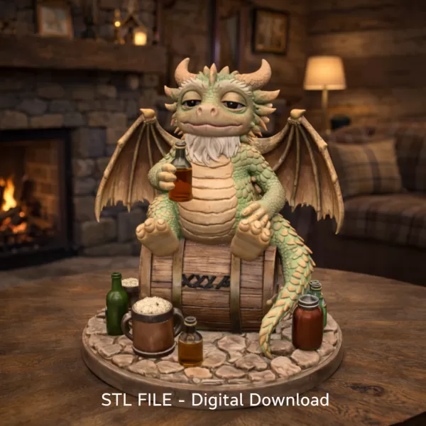 Advertising Tipsy Tavern Dragon STL File 3D Print - Model preview 2