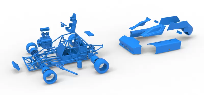 Experimental Pavement Silver Crown Car Version 2 Scale 1:25 - Model preview 28