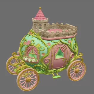 Fantasy Egg Carriage House – STL File 3D Printable - Model thumbnail 3