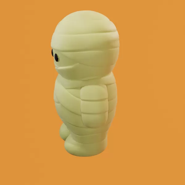 Chibi Mummy 3D Printed Mold (STL) - Model preview 3