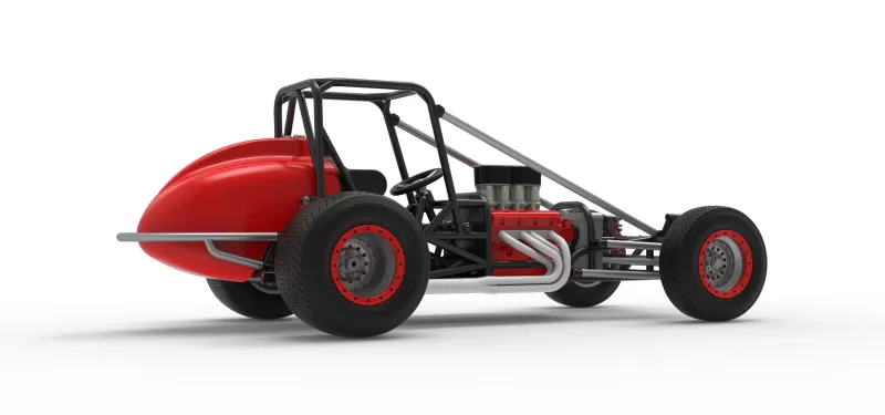 Dirt Silver Crown Champ car Base Scale 1:25 - Model preview 21