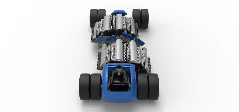 Vintage AWD Dragster Scale 1:25 - Model preview 17