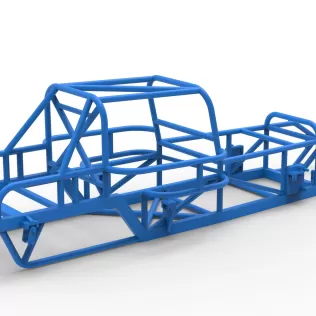 Frame of Vintage Dirt Modified stock car Version 6 Scale 1:25 - Model thumbnail 13
