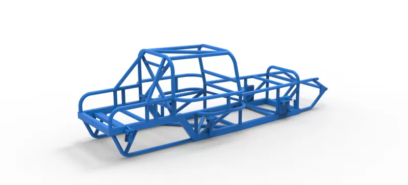 Frame of Vintage Dirt Modified stock car Version 6 Scale 1:25 - Model preview 13