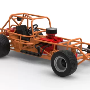 Vintage Dirt Modified stock car Base Version 8 Scale 1:25 - Model thumbnail 21