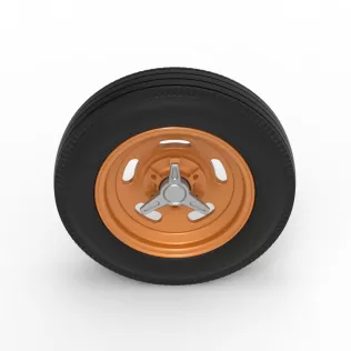 Wheel of Vintage Dirt race car V5 Scale 1:25 - Model thumbnail 6