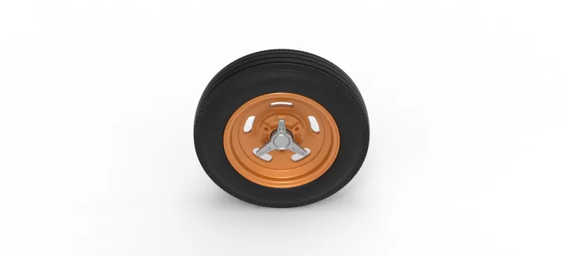 Wheel of Vintage Dirt race car V5 Scale 1:25 - Model preview 6