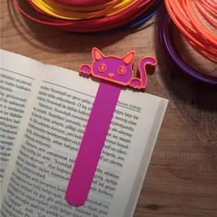 Cat Head BookMark, Cute BookMark 3D STL File, Cat Lover Gift - Model thumbnail 7