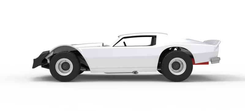 Vintage Dirt late model Race car Version 3 Scale 1:25 - Model preview 9