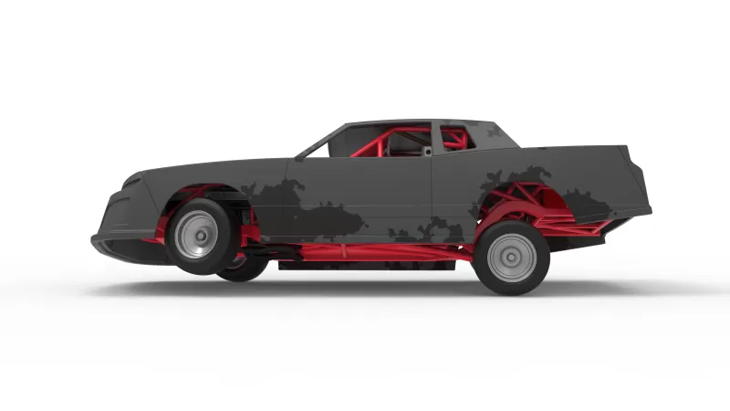 IMCA Stock car while turning Scale 1:25 - Model preview 9