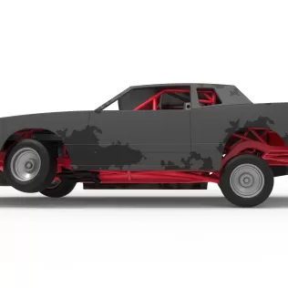 IMCA Stock car while turning Scale 1:25 - Model thumbnail 9