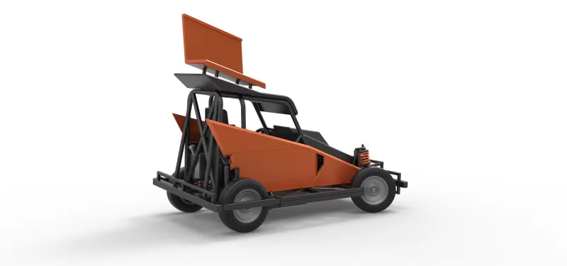 New Zealand Ministock car while turning Version 2 Scale 1 to 25 - Model preview 20