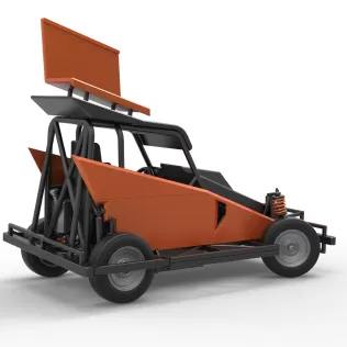 New Zealand Ministock car while turning Version 2 Scale 1 to 25 - Model thumbnail 20