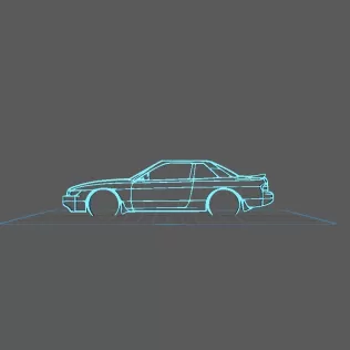 Nissan - Silvia S13 1990 Wall Art