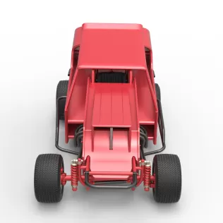 Vintage Dirt Modified stock car Version 4 Scale 1:25 - Model thumbnail 8