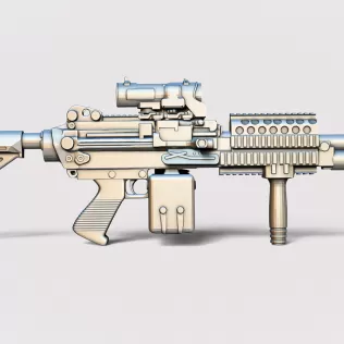 MK46 Light Machine Gun #RoZ - Model thumbnail 3