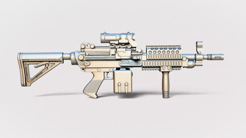 MK46 Light Machine Gun #RoZ - Model preview 3