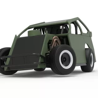 Mod Lite Race car while turning Version 2 Scale 1:25 - Model thumbnail 6