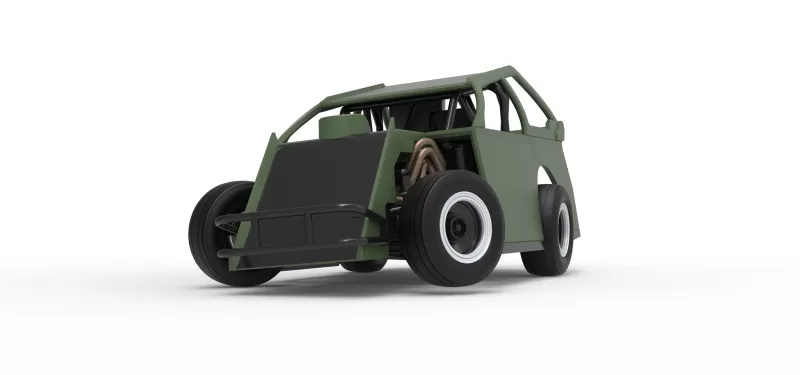 Mod Lite Race car while turning Version 2 Scale 1:25 - Model preview 6