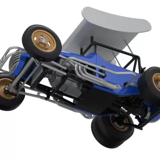 Vintage Winged Supermodified stock car for Dirt V2 Scale 1:25 - Model thumbnail 4