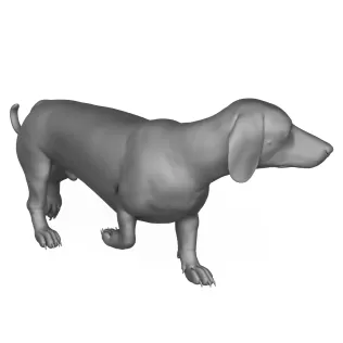 Dachshund Dog 3D Print Model - Model thumbnail 5