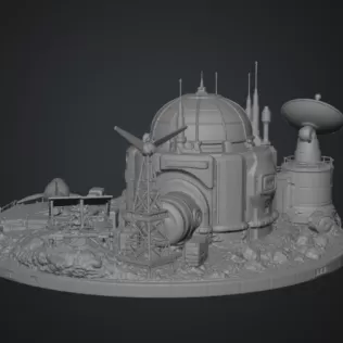 Mars Colony Command Base STL File for 3D Print - Model thumbnail 13