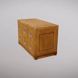 Vintage Wooden Drawer - Model thumbnail 4
