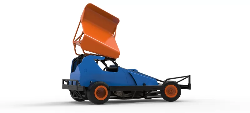 BriSCA Formula 1 Stock Car for Dirt while turning V2 Scale 1:25 - Model preview 21