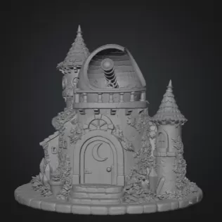 Enchanted Moon Observatory STL File for 3D Print - Model thumbnail 8