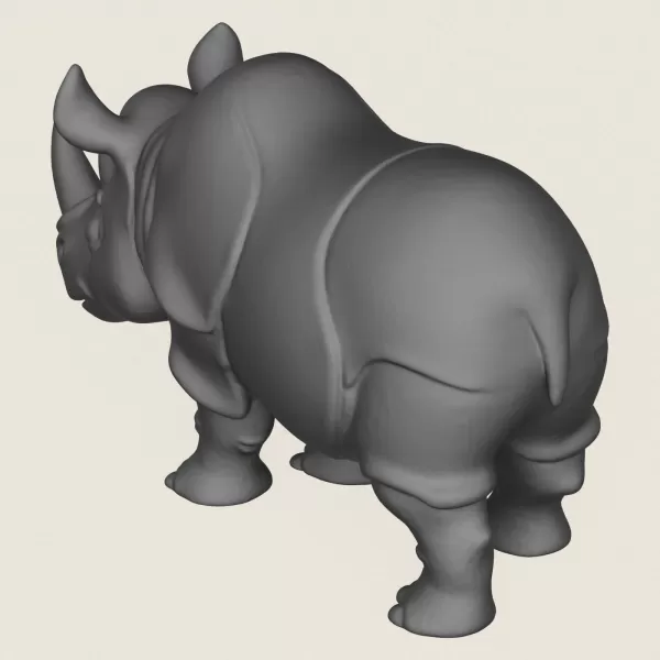 Rhino Print Ready 3D Model - Model preview 5