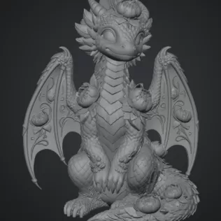 Rosé Bloom Dragon STL File for 3D Print