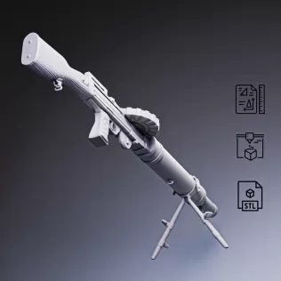 Lewis Light Machine Gun #RoZ - Model thumbnail 2