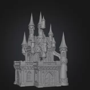 Enchanted Fantasy Castle Miniature STL File for 3D Print - Model thumbnail 8