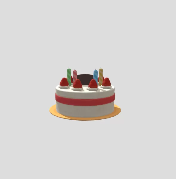 Birthday Cake - Model preview 3